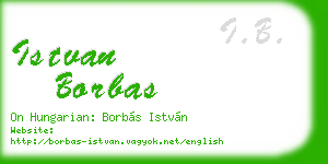 istvan borbas business card