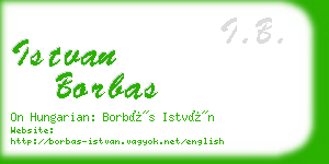 istvan borbas business card